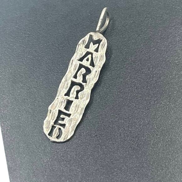 14K White Gold Married Vertical Bar 2.63g 2” Estate...